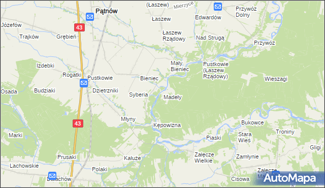mapa Madeły, Madeły na mapie Targeo