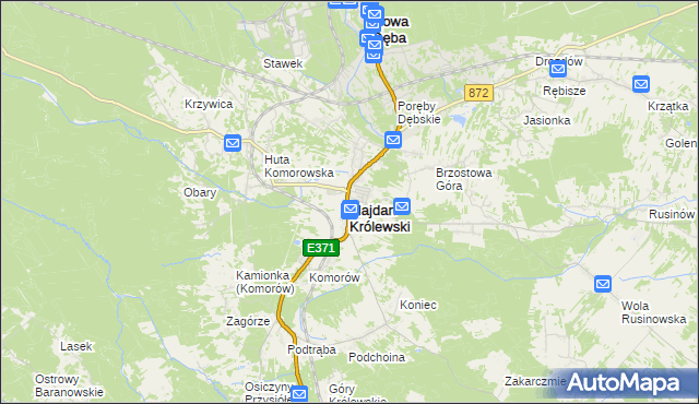 mapa Majdan Królewski, Majdan Królewski na mapie Targeo