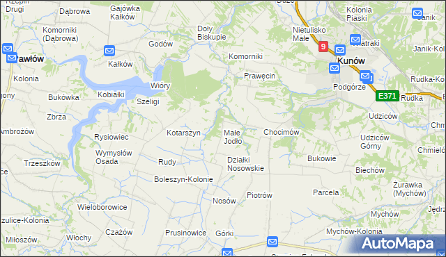 mapa Małe Jodło, Małe Jodło na mapie Targeo
