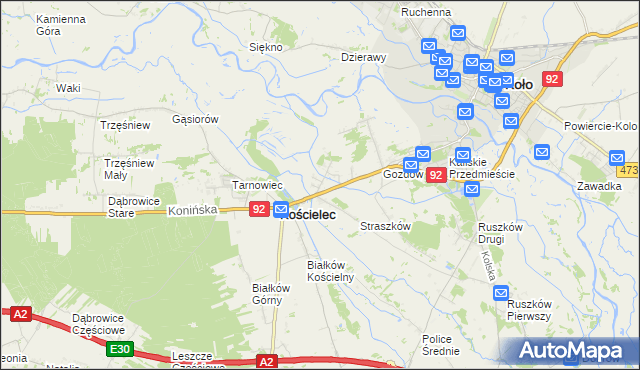 mapa Mariampol gmina Kościelec, Mariampol gmina Kościelec na mapie Targeo