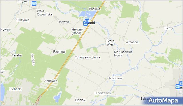 mapa Maruszewiec, Maruszewiec na mapie Targeo