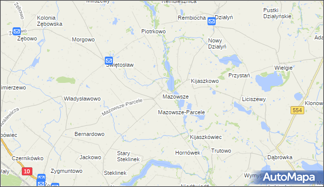 mapa Mazowsze, Mazowsze na mapie Targeo