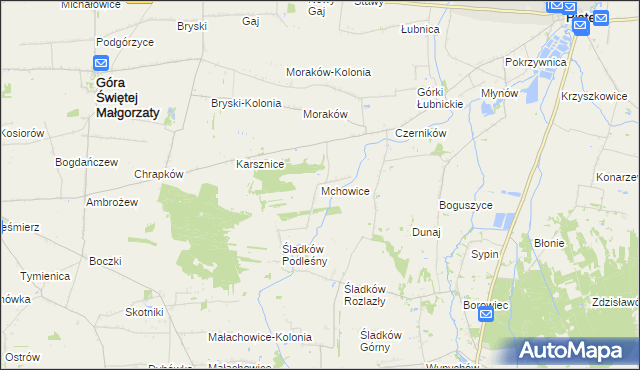 mapa Mchowice, Mchowice na mapie Targeo