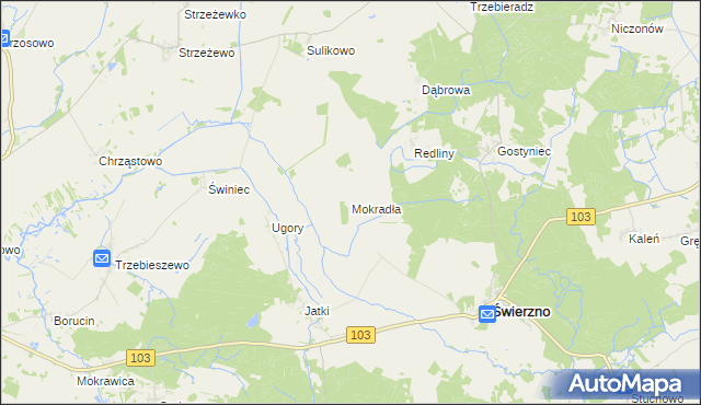 mapa Mokradła, Mokradła na mapie Targeo