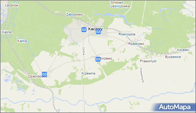 mapa Morzewo, Morzewo na mapie Targeo