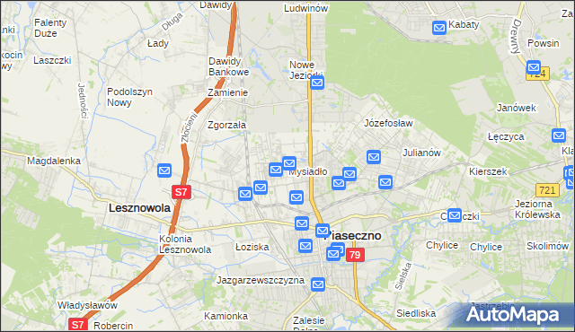 mapa Mysiadło, Mysiadło na mapie Targeo