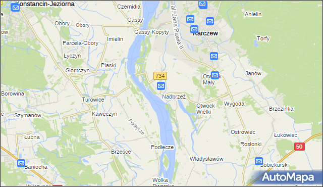 mapa Nadbrzeż, Nadbrzeż na mapie Targeo