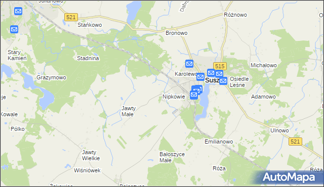 mapa Nipkowie, Nipkowie na mapie Targeo