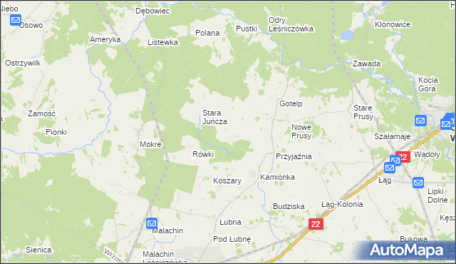 mapa Nowa Juńcza, Nowa Juńcza na mapie Targeo