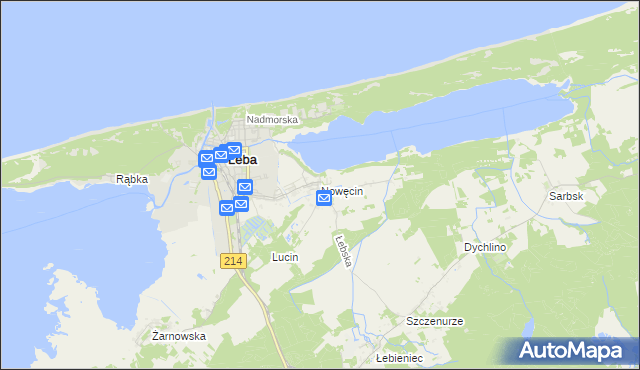 mapa Nowęcin, Nowęcin na mapie Targeo