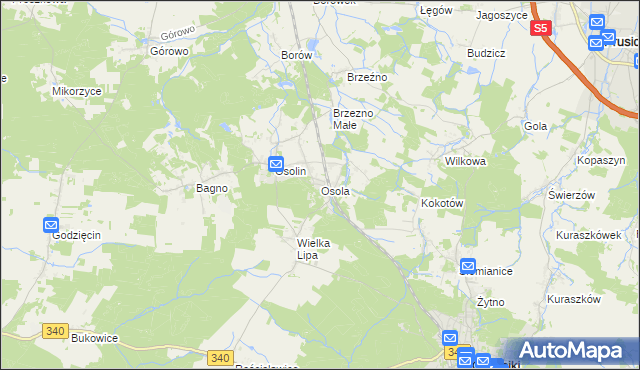 mapa Osola, Osola na mapie Targeo