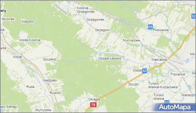 mapa Ossala-Lesisko, Ossala-Lesisko na mapie Targeo