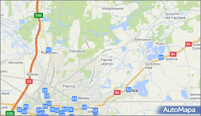 mapa Pątnów Legnicki, Pątnów Legnicki na mapie Targeo