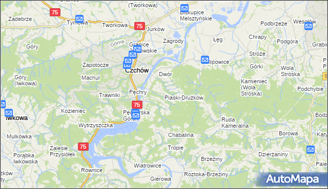 mapa Piaski-Drużków, Piaski-Drużków na mapie Targeo