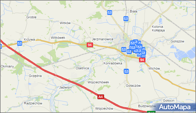 mapa Piotrowice gmina Chojnów, Piotrowice gmina Chojnów na mapie Targeo