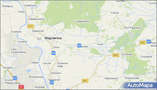 mapa Piwoda, Piwoda na mapie Targeo