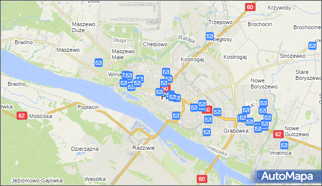 mapa Płock, Płock na mapie Targeo