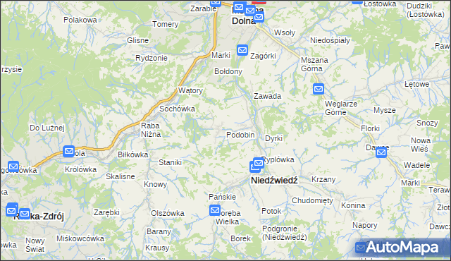 mapa Podobin, Podobin na mapie Targeo