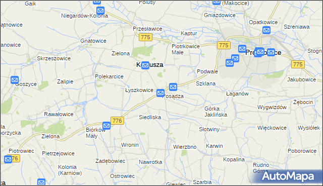 mapa Posądza, Posądza na mapie Targeo