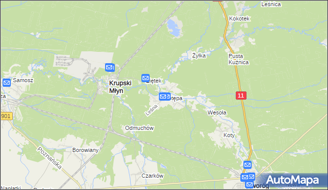 mapa Potępa, Potępa na mapie Targeo