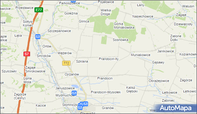 mapa Prandocin-Iły, Prandocin-Iły na mapie Targeo