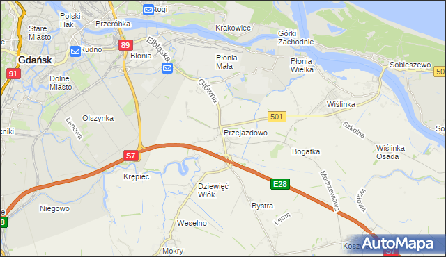 mapa Przejazdowo, Przejazdowo na mapie Targeo