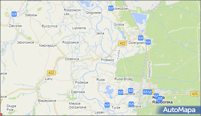 mapa Przewóz gmina Cisek, Przewóz gmina Cisek na mapie Targeo