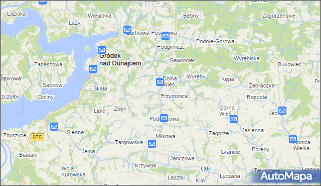 mapa Przydonica, Przydonica na mapie Targeo