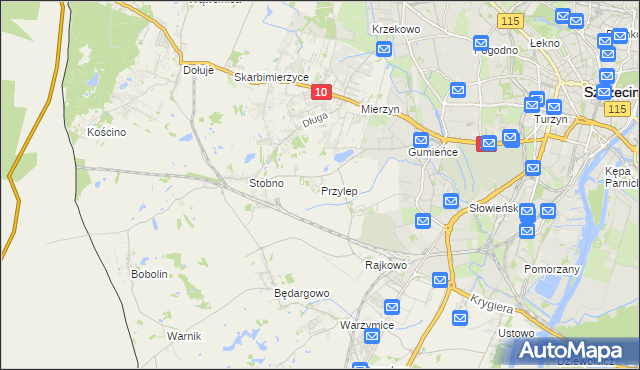 mapa Przylep, Przylep na mapie Targeo
