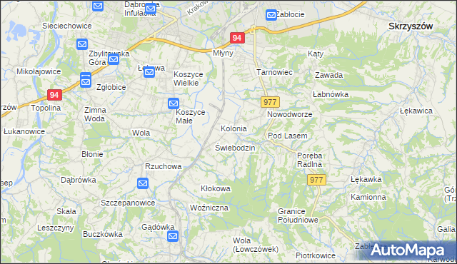 mapa Radlna, Radlna na mapie Targeo