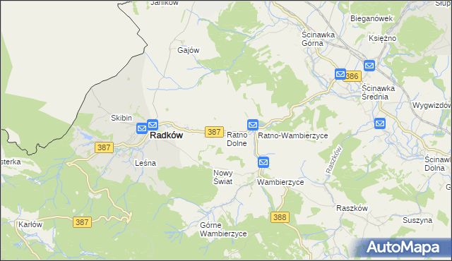 mapa Ratno Dolne, Ratno Dolne na mapie Targeo