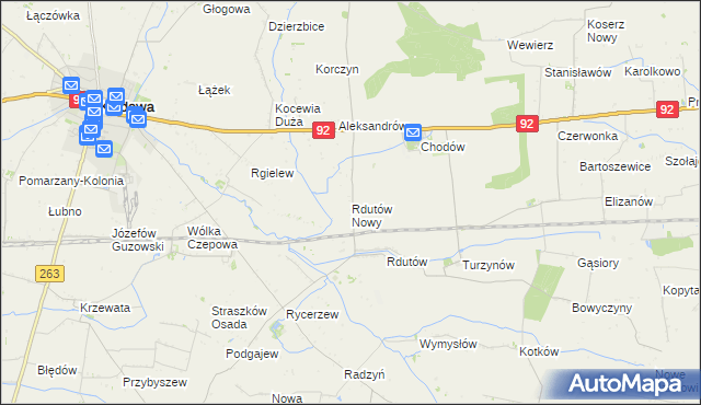 mapa Rdutów Nowy, Rdutów Nowy na mapie Targeo