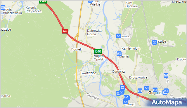 mapa Rogów Opolski, Rogów Opolski na mapie Targeo