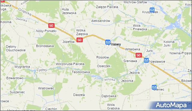 mapa Rosołów, Rosołów na mapie Targeo