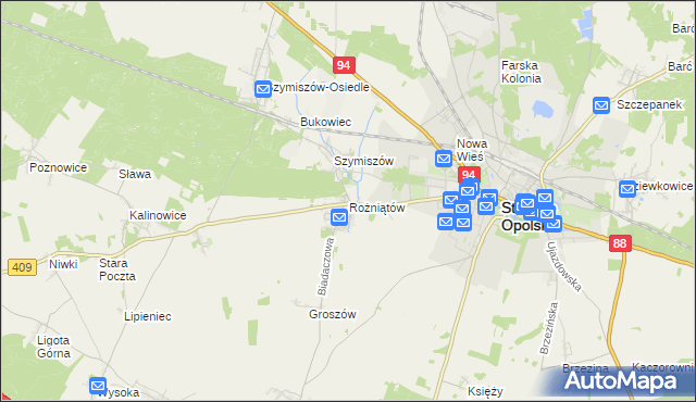 mapa Rożniątów, Rożniątów na mapie Targeo