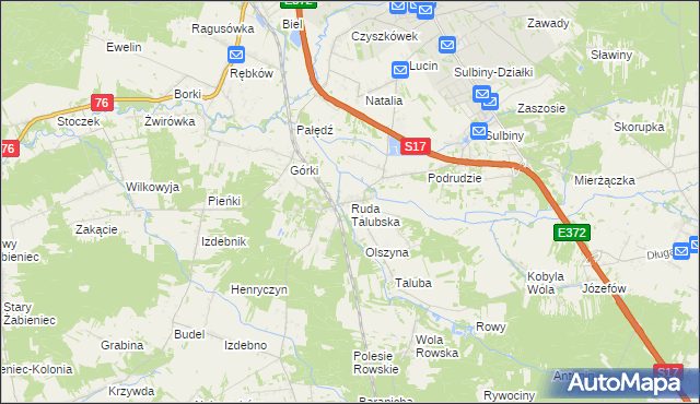 mapa Ruda Talubska, Ruda Talubska na mapie Targeo