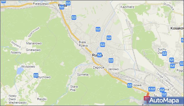 mapa Rumia, Rumia na mapie Targeo