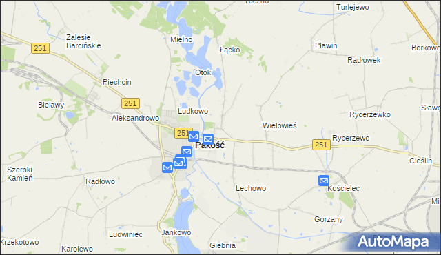 mapa Rybitwy gmina Pakość, Rybitwy gmina Pakość na mapie Targeo