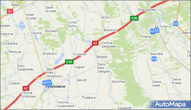 mapa Seligów, Seligów na mapie Targeo