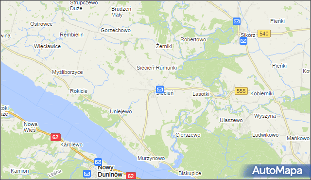 mapa Siecień, Siecień na mapie Targeo