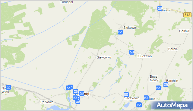 mapa Siekówko, Siekówko na mapie Targeo
