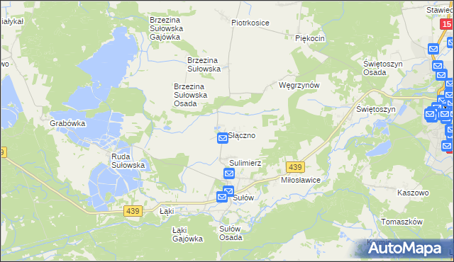 mapa Słączno, Słączno na mapie Targeo