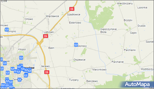 mapa Słońsko, Słońsko na mapie Targeo