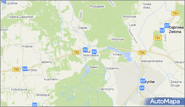 mapa Smyków gmina Przyrów, Smyków gmina Przyrów na mapie Targeo