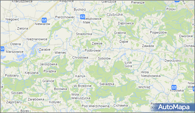 mapa Sobolów, Sobolów na mapie Targeo