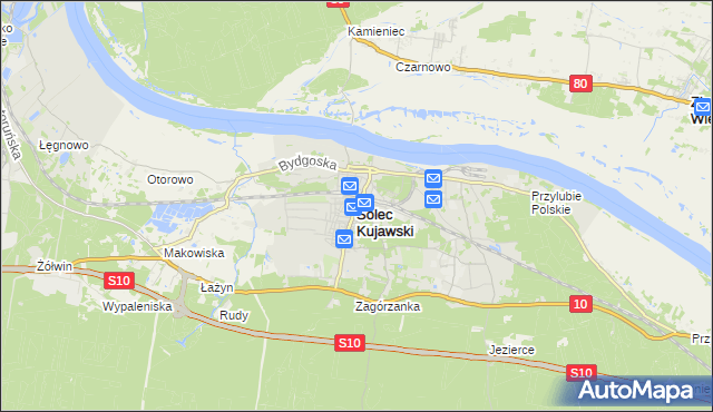mapa Solec Kujawski, Solec Kujawski na mapie Targeo