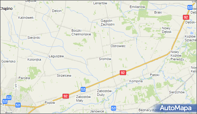 mapa Sromów, Sromów na mapie Targeo