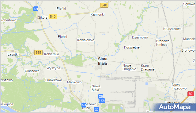 mapa Stara Biała, Stara Biała na mapie Targeo