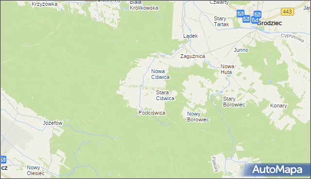 mapa Stara Ciświca, Stara Ciświca na mapie Targeo