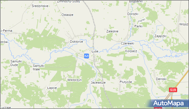 mapa Strabla, Strabla na mapie Targeo